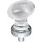 Jeffrey Alexander 1-1/4" Overall Length Polished Chrome Football Glass Harlow Cabinet Knob G110PC - alternate 1